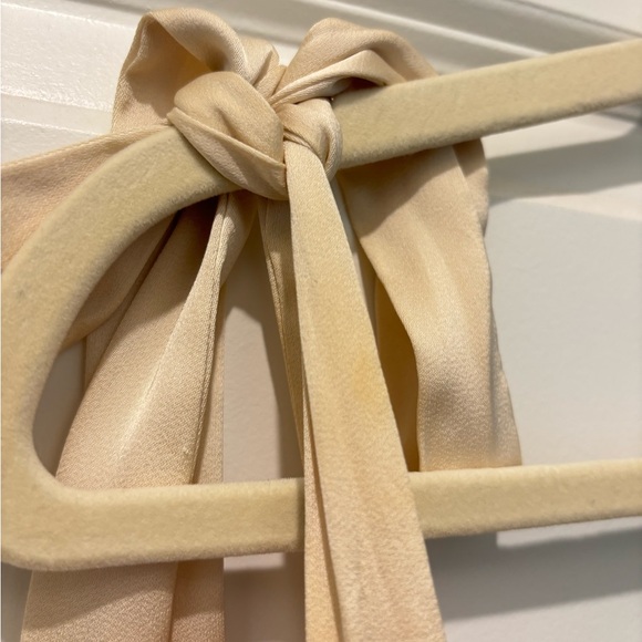 Jacindy Satin Cream Maxi Dress - Picture 8 of 11